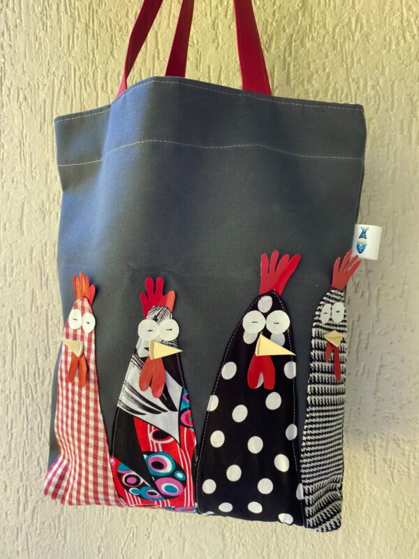 Borsa quattro galline "Zampe in spalla"